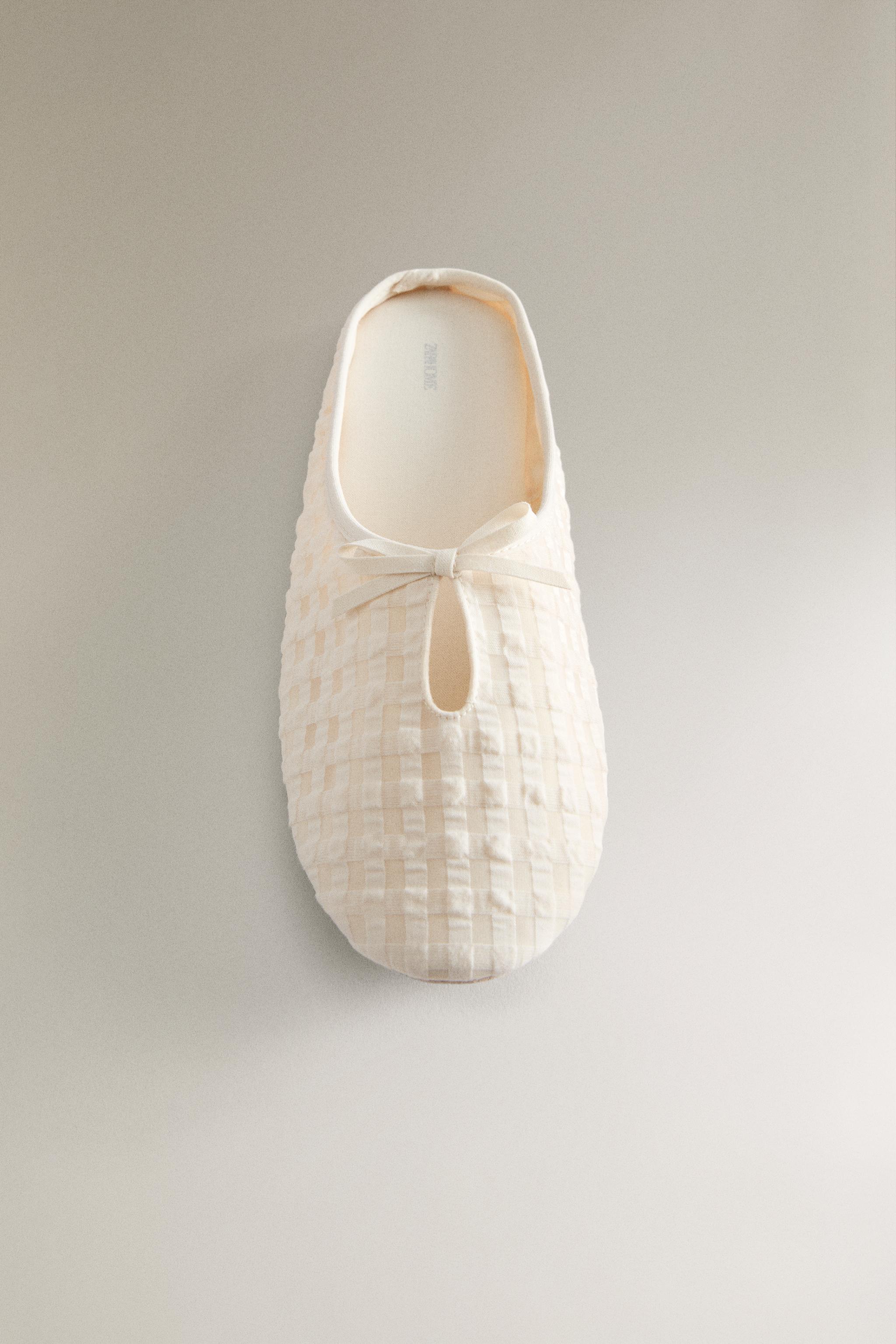 GINGHAM MULE SLIPPERS